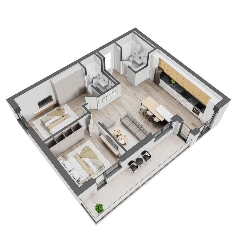 Pipera OFERTA!!! Apartament 3 camere London Tip 3-Ivory Residence